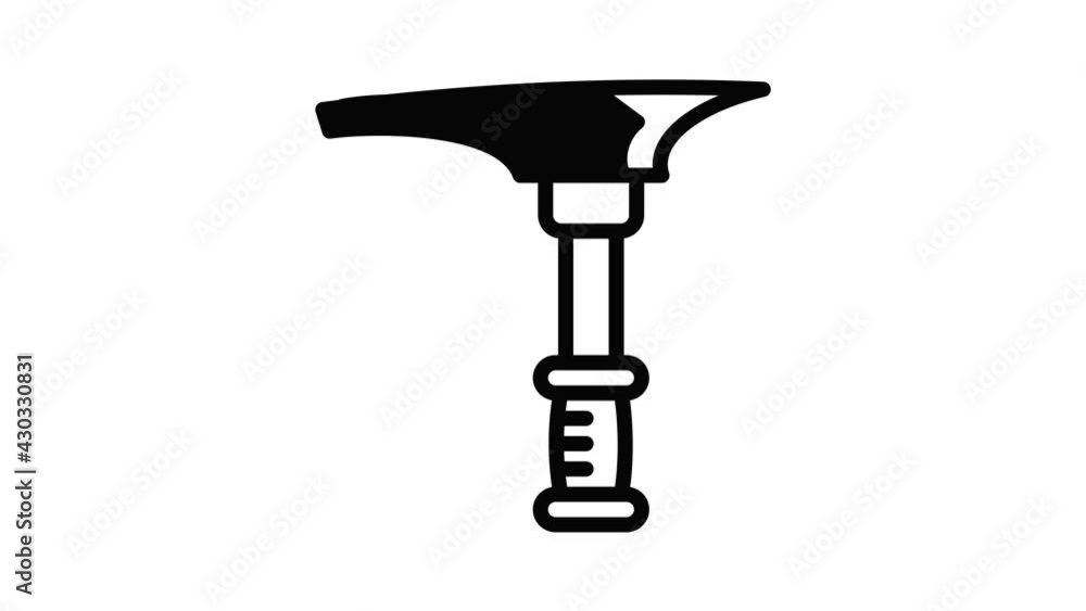 Aufkleber ice axe pick icon animation outline best object on white background