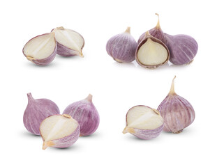  Garlic isolated on a white background.