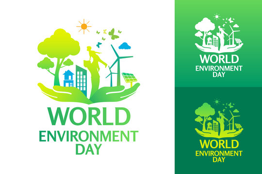 World environment day logo design template 