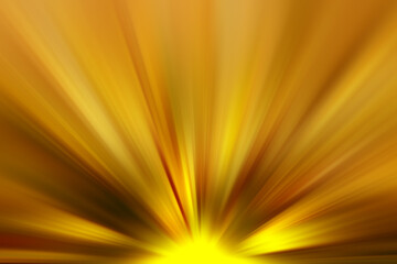 Abstract summer background. Shiny hot sun lights horizontal banner illustration with yellow and orange vibrant color tones