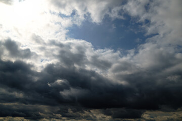 beautiful dark dramatic sky with stormy clouds before the rain