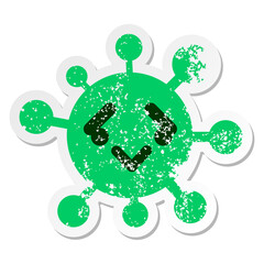 disappointed bird virus distressed sticker