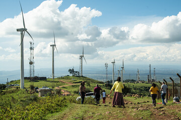 Windmills in Nairobi Town, Kenya - obrazy, fototapety, plakaty