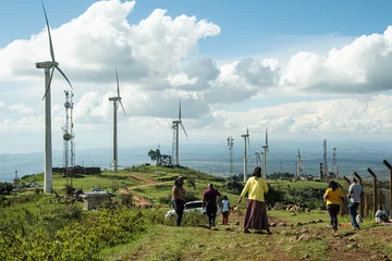 Abwaschbare Fototapete Windmills in Nairobi Town, Kenya © Leonardo