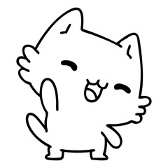 Fototapeta premium happy cartoon cat