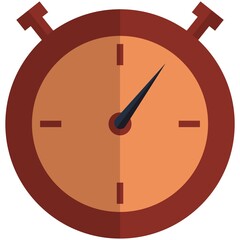 Stopwatch clock vector isolated on white background