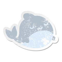 whale grunge sticker