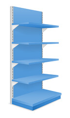 shop shelves racks for selling goods in a store vector illustration