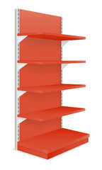 shop shelves racks for selling goods in a store vector illustration