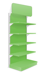 shop shelves racks for selling goods in a store vector illustration