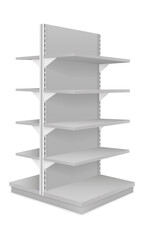 shop shelves racks for selling goods in a store vector illustration