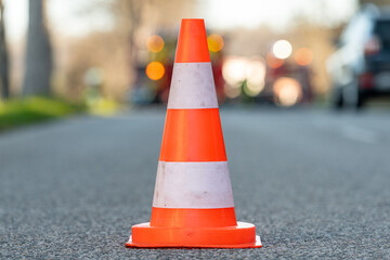 Absperrung an einer Unfallstelle
