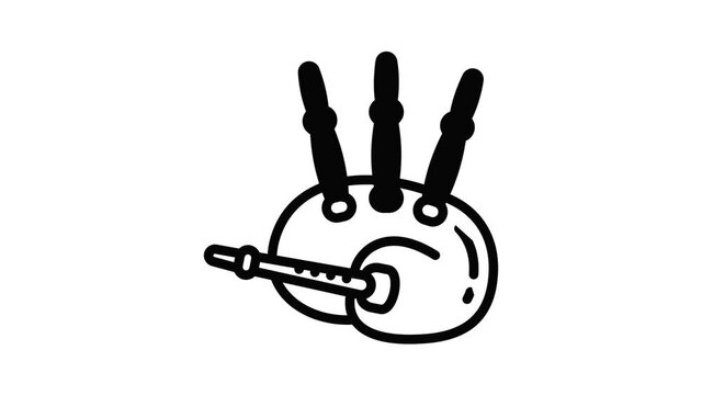 Bagpipes icon animation outline best object on white background