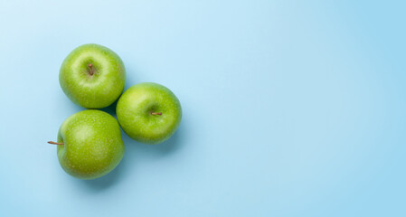 Fresh ripe green apples