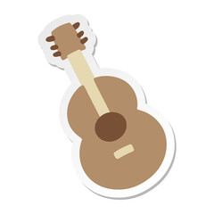 an acoustic guitar sticker