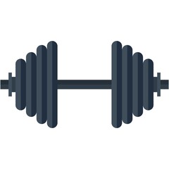 Fototapeta premium Dumbbell or barbell vector icon gym logo isolated on white