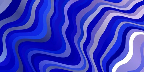 Light Pink, Blue vector background with bent lines.