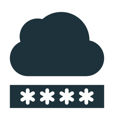 Cloud Password Vector Icon