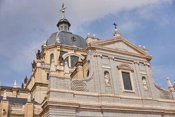 Fototapeta na wymiar Almudena Cathedral (Santa María la Real de La Almudena), Madrid, Spain