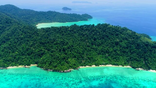 Beauty beach with coastline in Thailand