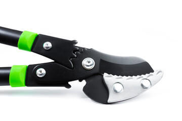 Lopper for pruning branches on trees gardening tools on white  background.