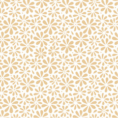 Vector seamless natural pattern. Brown floral print. Children's background