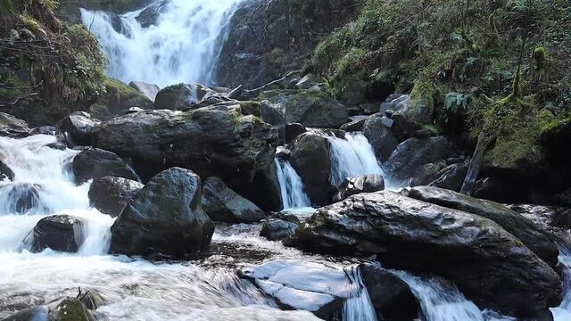 Torc  Waterfall 4K video in Killarney Ireland
