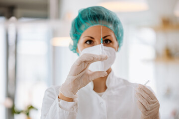 Doctor in a hospital, preparing to do surgery.