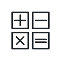Calculator icon design templates on white background