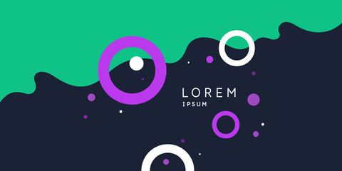 Obraz premium Trendy abstract art geometric background with flat, minimalistic style. Vector poster. Template for social networks