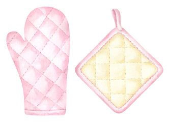 Watercolor Potholders Set