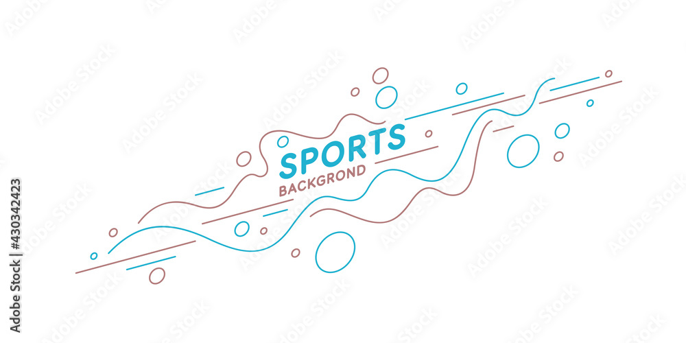 Poster sports poster. abstract background with dynamic shapes. vector template