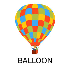 Fototapeta premium Colorful Hot Air Balloon. Vector illustration.