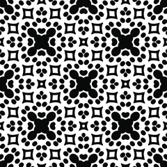  Geometric vector pattern with triangular elements. Seamless abstract ornament for wallpapers and backgrounds. Black and white colors.