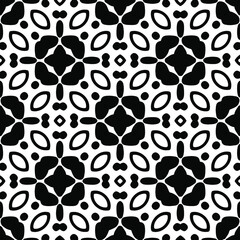  Geometric vector pattern with triangular elements. Seamless abstract ornament for wallpapers and backgrounds. Black and white colors.
