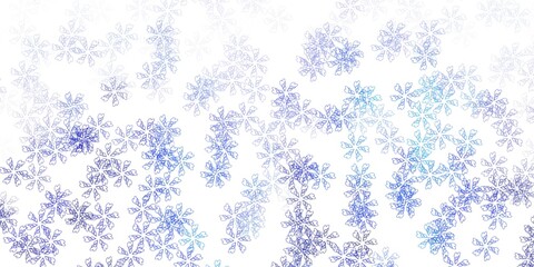Light blue vector abstract texture with leaves.