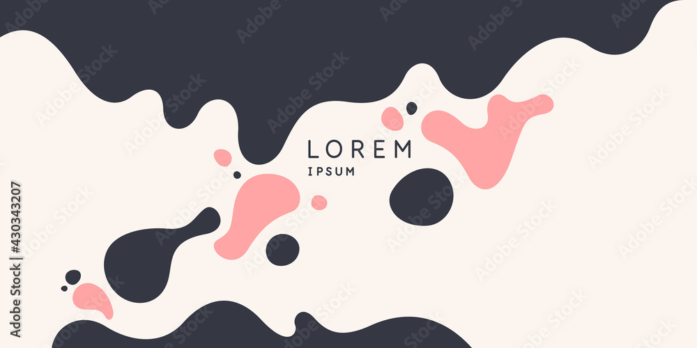 Poster poster with dynamic waves. vector illustration in minimal style. abstract background.