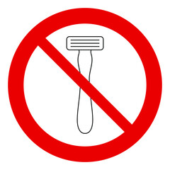 no razor icon vector  not shave  forbidden sign