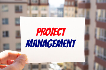 Text sign showing Project Management