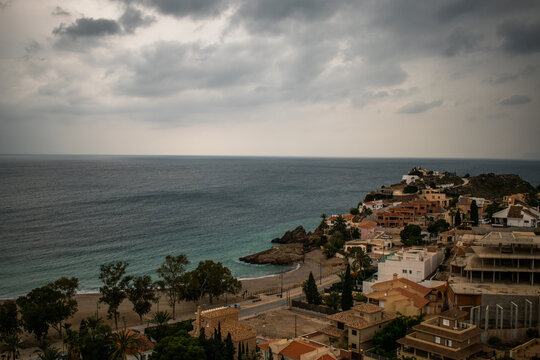 Cloudy day at the beach with the family