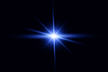bright blue lensflare