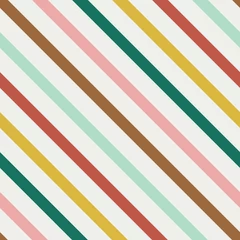  Colourful diagonal stripes flat seamless pattern. Fashionable vintage texture. Multicolour angled lines decorative background. Minimalistic wallpaper, wrapping paper, textile retro design © AngellozOlga