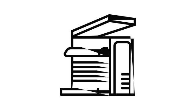 Office xerox icon animation outline best object on white background