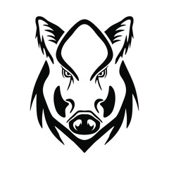 illustrazione di un cinghiale clipart in bianco e nero