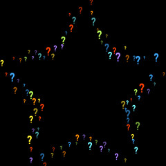 Question marks Quiz, doubt poll query public poll.