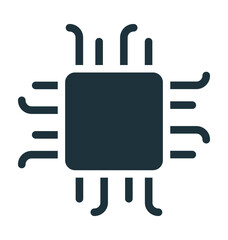 Processor Chip Vector Icon