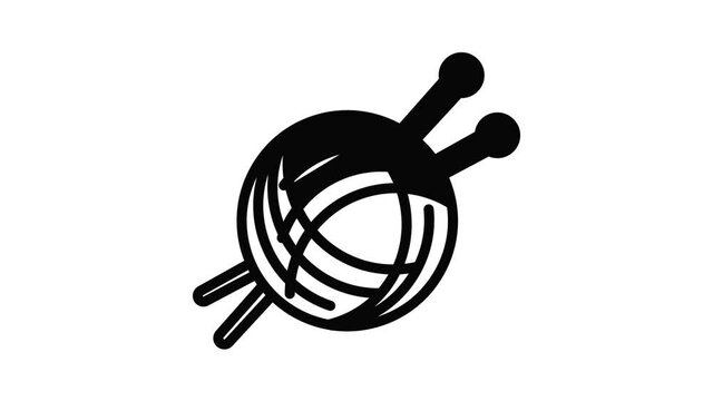 Thread icon animation outline best object on white background