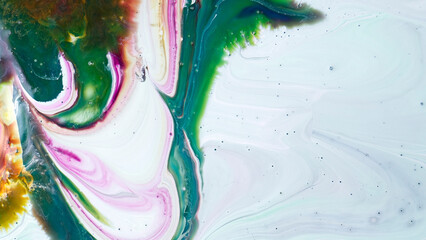 The colors of the aqueous ink are translucent. Abstract multicolored marble texture background