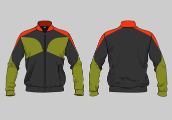retro vintage windbreaker hoodie jacket template © Ronillo