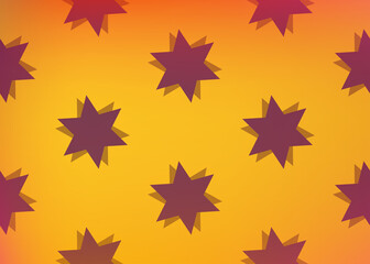 Orange gradient background with stars. Illustration. For packaging and fabric design. Christmas background.